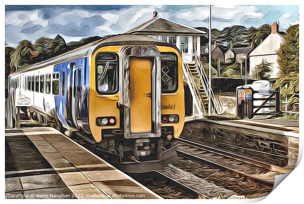 Northern Rail Train (Digital Art 2) Print by Kevin Maughan