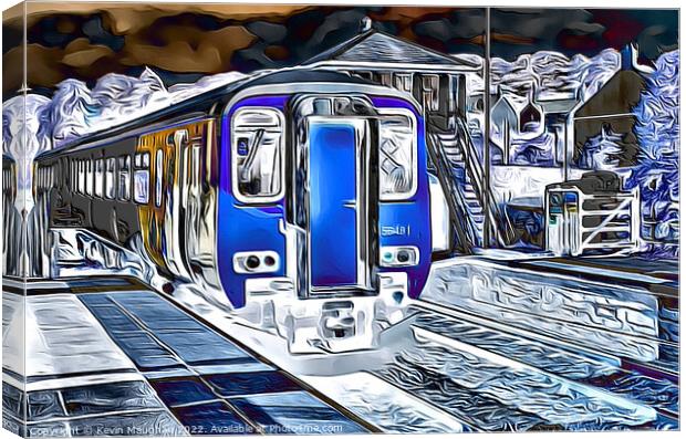 Northern Rail Train (Digital Art 3) Canvas Print by Kevin Maughan