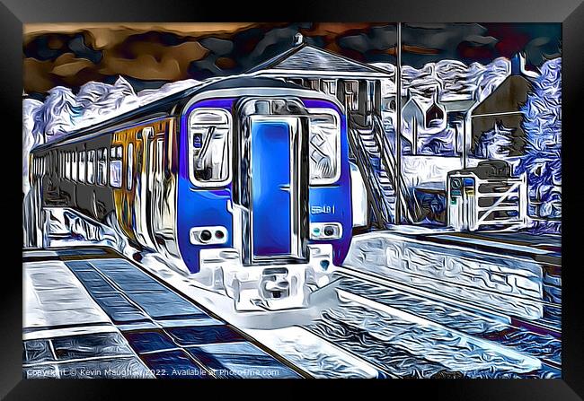 Northern Rail Train (Digital Art 3) Framed Print by Kevin Maughan