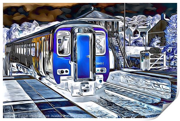 Northern Rail Train (Digital Art 3) Print by Kevin Maughan