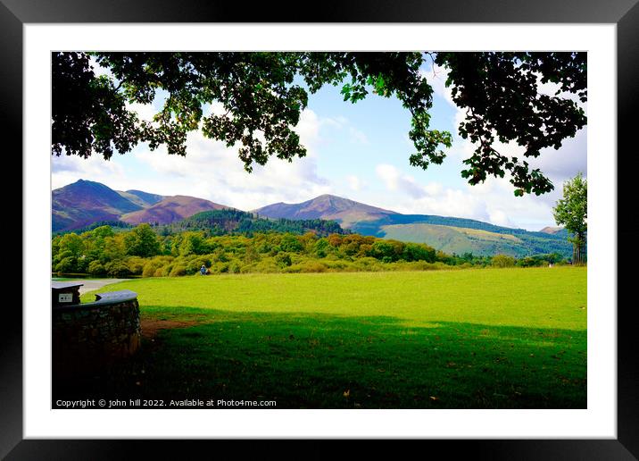 North Western fells and Grisdale Pike Keswick Cumbria Framed Mounted Print by john hill