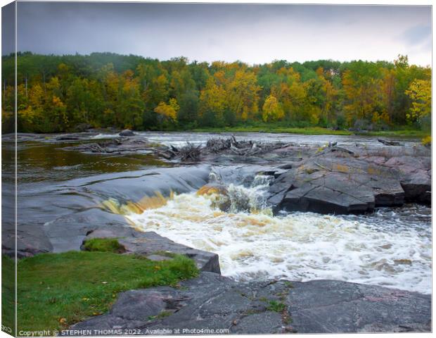 Whitemouth Falls - Violent Waters Canvas Print by STEPHEN THOMAS