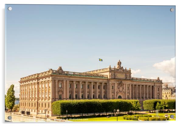 Stockholms Parliament Building Acrylic by Antony McAulay