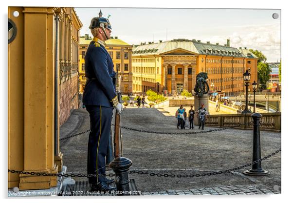 Stockholms Royal Palace Guard Acrylic by Antony McAulay