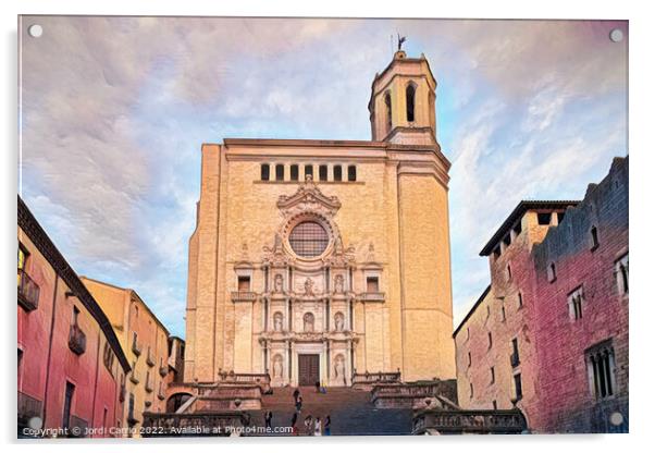Majestic Girona Cathedral - CR2111-6225-ABS Acrylic by Jordi Carrio