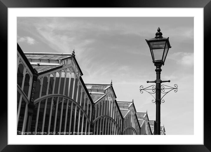 Market Hall and Lamp, Stockport, England Framed Mounted Print by Imladris 