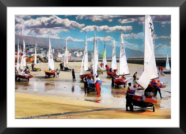 Sailing Haven on the Jurassic Coast Framed Mounted Print by Roger Mechan