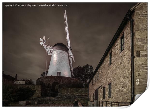Fulwell Mill at Night Print by Aimie Burley