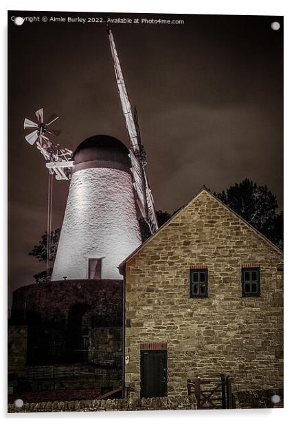 Fulwell Windmill  Acrylic by Aimie Burley