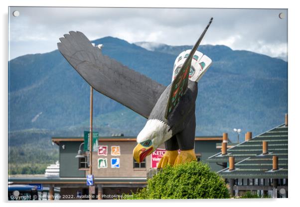 Eagle Totem, Alaska Acrylic by Jeff Whyte