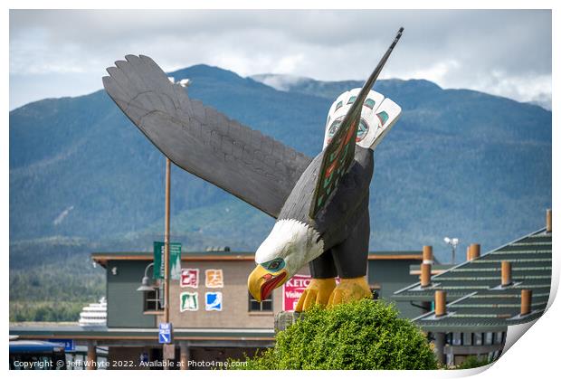 Eagle Totem, Alaska Print by Jeff Whyte