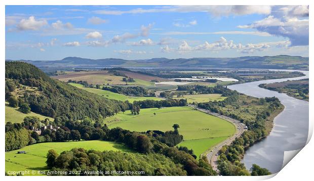 Kinfauns Castle and the River Tay Print by Ros Ambrose