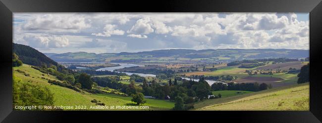 Looking Down the Tay from Kinnoull Hill Framed Print by Ros Ambrose