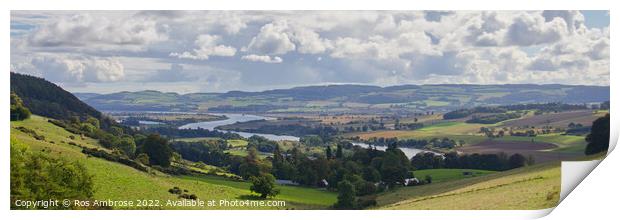 Looking Down the Tay from Kinnoull Hill Print by Ros Ambrose