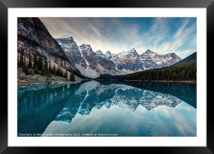 Moraine Lake at Dawn Framed Mounted Print by Pierre Leclerc Photography
