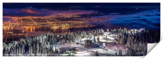 Vancouver City panorama from Grouse Mountain Print by Pierre Leclerc Photography