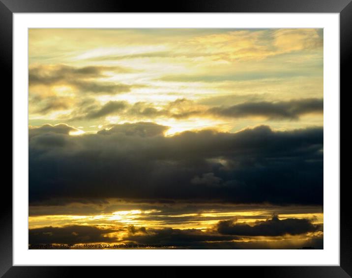Dramatic sunset Framed Mounted Print by Stephanie Moore