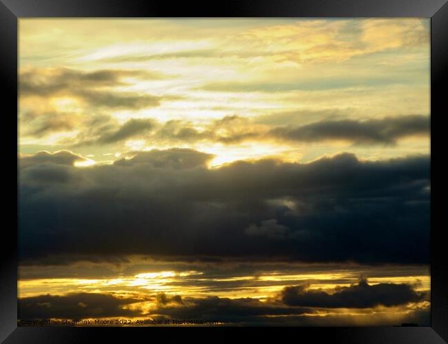 Dramatic sunset Framed Print by Stephanie Moore