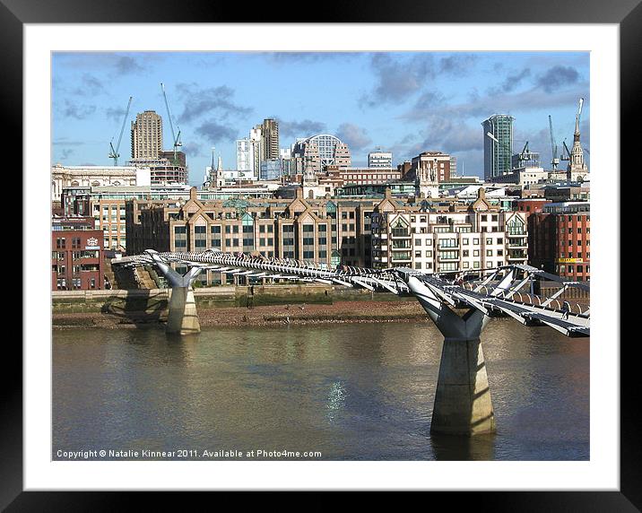 Millenium Bridge - London Framed Mounted Print by Natalie Kinnear