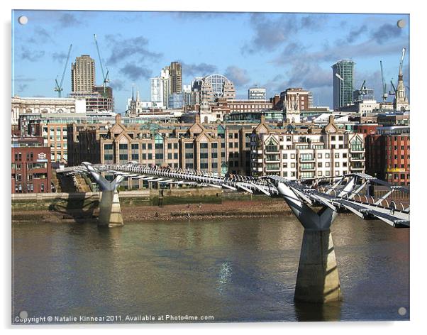 Millenium Bridge - London Acrylic by Natalie Kinnear