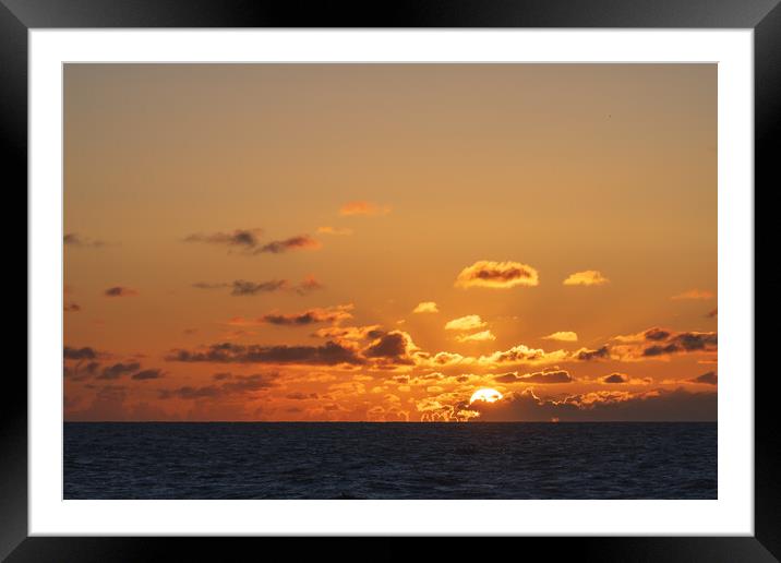 Warm and romantic sunset on the North Sea with sma Framed Mounted Print by Ankor Light