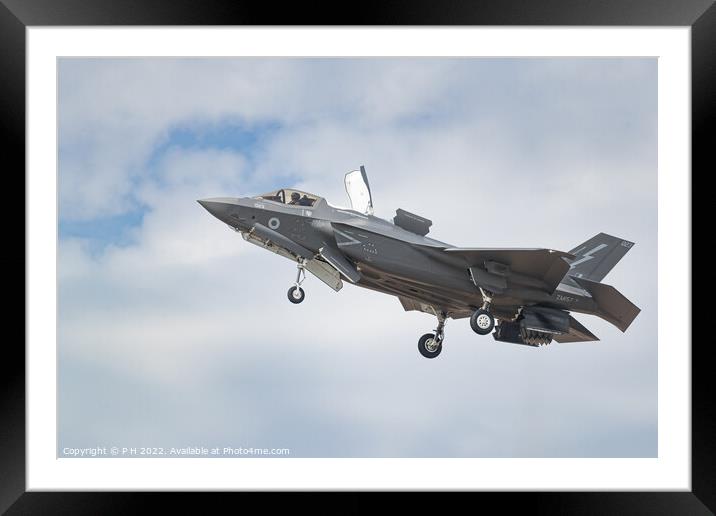 Stealth Fighter Framed Mounted Print by P H