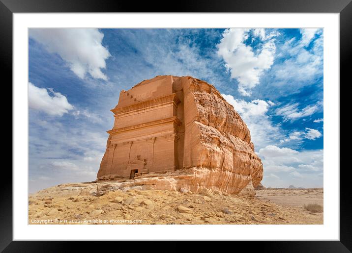Mada'in Saleh Framed Mounted Print by P H