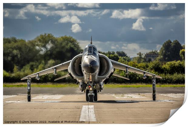 Sea Harrier FRS2 Print by Chris North