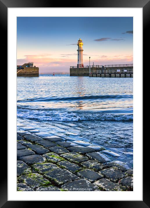Newhaven Harbour Sunrise Framed Mounted Print by Jim Monk