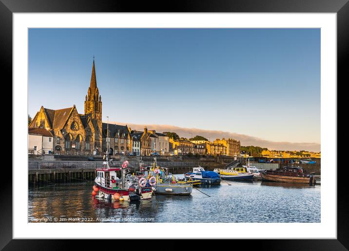 Newhaven Harbour, Edinburgh Framed Mounted Print by Jim Monk