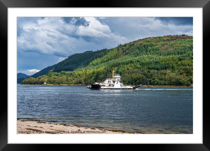 Corran Ferry on Loch Linnhe, Scottish Highlands Framed Mounted Print by Angus McComiskey