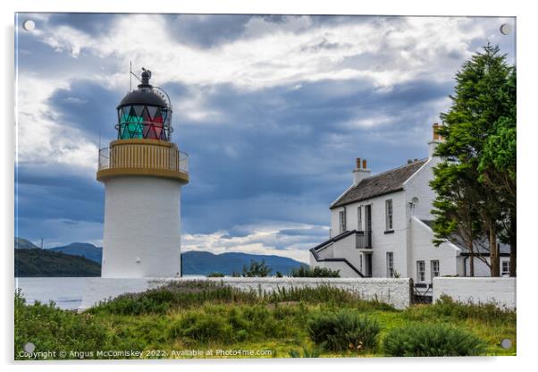 Corran Point Lighthouse Ardgour Scottish Highlands Acrylic by Angus McComiskey