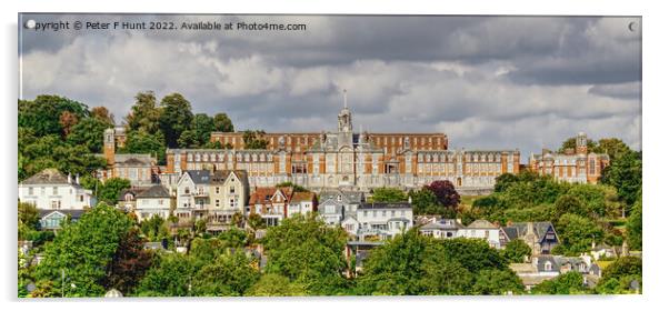 The Naval College Dartmouth Acrylic by Peter F Hunt