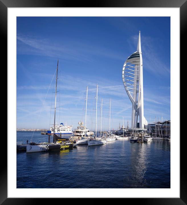 Towering Over Portsmouth Framed Mounted Print by kathy white