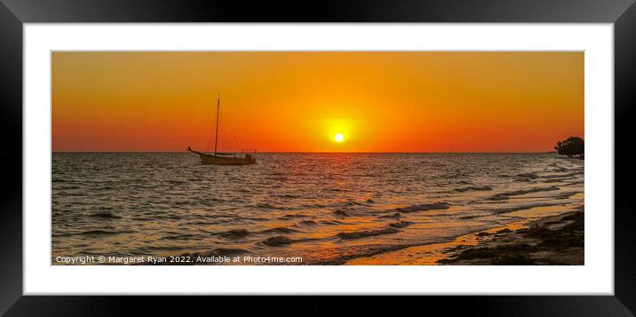 Serene Sunset over Ifaty Beach Framed Mounted Print by Margaret Ryan