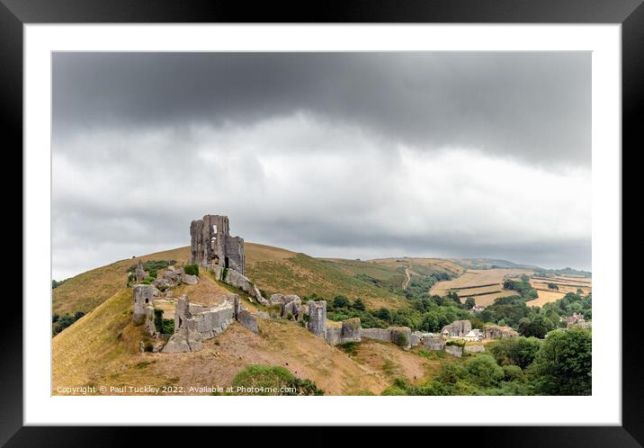 Corfe Castle, Dorset Framed Mounted Print by Paul Tuckley