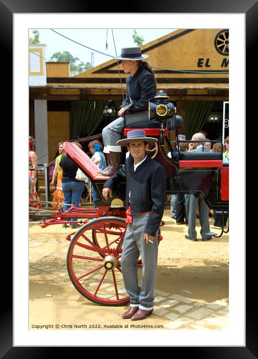 Victorian era carriage in Jerez Spain. Framed Mounted Print by Chris North