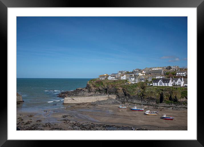 Port Isaac  Cornwall Framed Mounted Print by kathy white