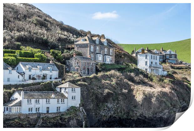 Port Isaac Cornwall,The doc's house Print by kathy white