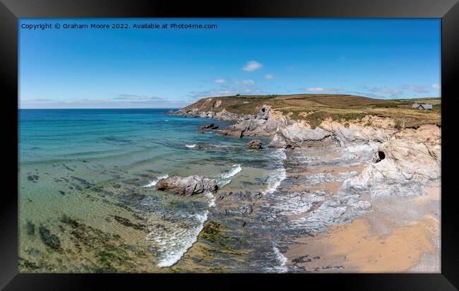 Dollar Cove looking north Framed Print by Graham Moore