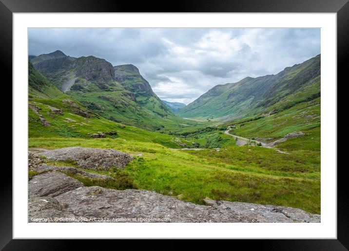 Scenic Glencoe valley in summer, Highlands of Scot Framed Mounted Print by Delphimages Art