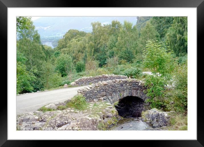 Ashness bridge Derwentwater Cumbria Framed Mounted Print by john hill