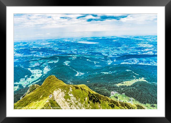 Klimsenhorn Church White Church Pastures Mount Pilatus Lucerne S Framed Mounted Print by William Perry