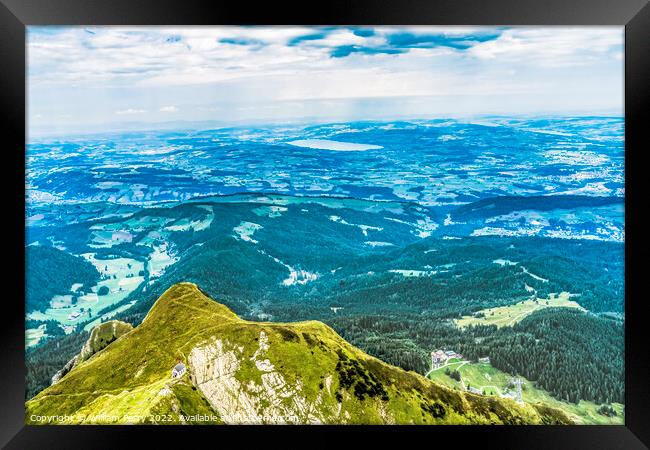 Klimsenhorn Church White Church Pastures Mount Pilatus Lucerne S Framed Print by William Perry