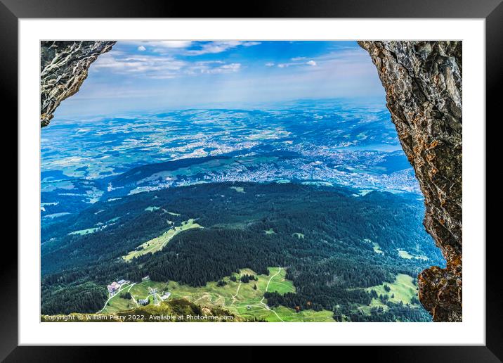 Dragon Trail View View Mount Pilatus Lucerne Switzerland Framed Mounted Print by William Perry