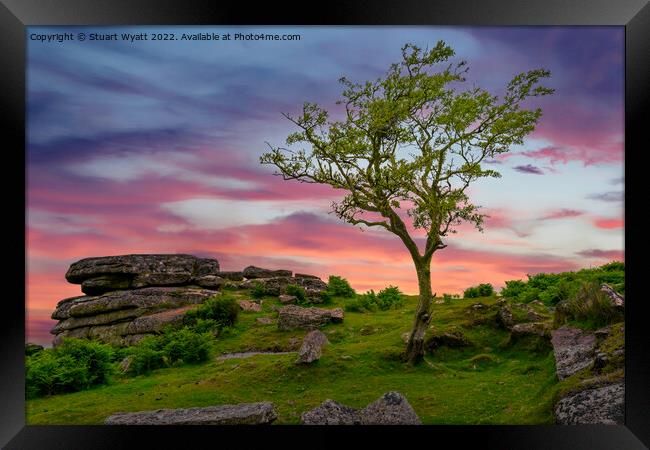 Dartmoor Sunset Framed Print by Stuart Wyatt