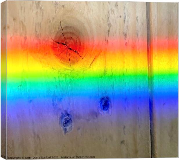 Horizontal Rainbow Canvas Print by DEE- Diana Cosford