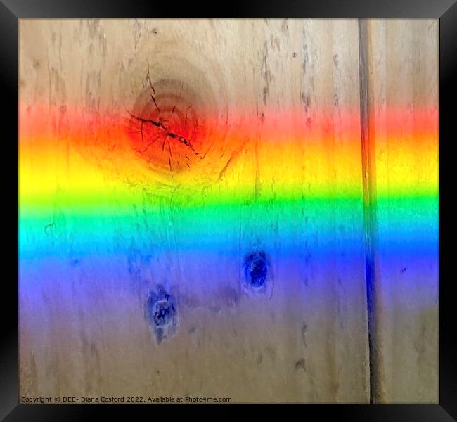 Horizontal Rainbow Framed Print by DEE- Diana Cosford