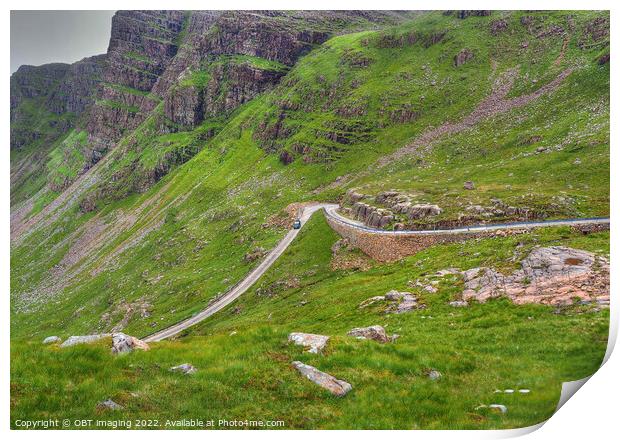 Bealach Na Ba Mountain Road To Applecross West Highland Scotland Print by OBT imaging