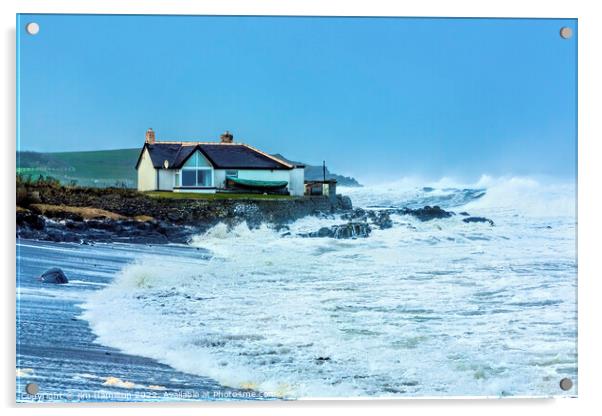 Storm at the Causeway Acrylic by jim Hamilton